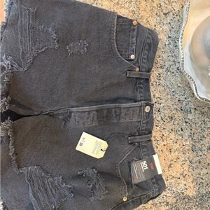 Levi's Charcoal 501 Denim Shorts